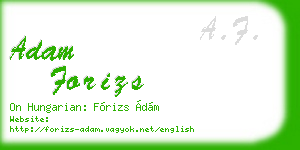 adam forizs business card